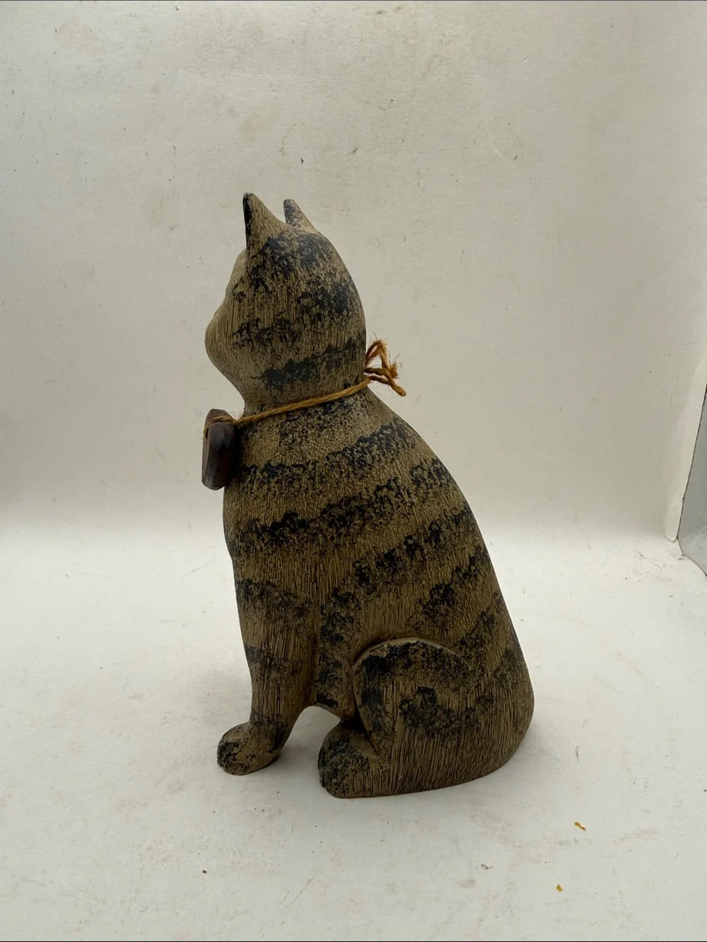 Vtg Signed Pat Croy Primitive Cat Folk Art Rustic Farmhouse Decor Collectible - Picture 6 of 12